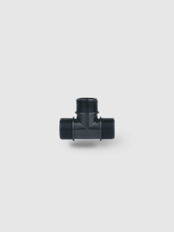 Poelsan TE Parça Erkek Dişli PVC Boru Bağlantısı