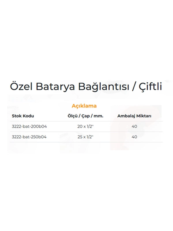 Kalde PPRC Hat Çoğaltıcı Çiftli Batarya Bağlantı Aparatı