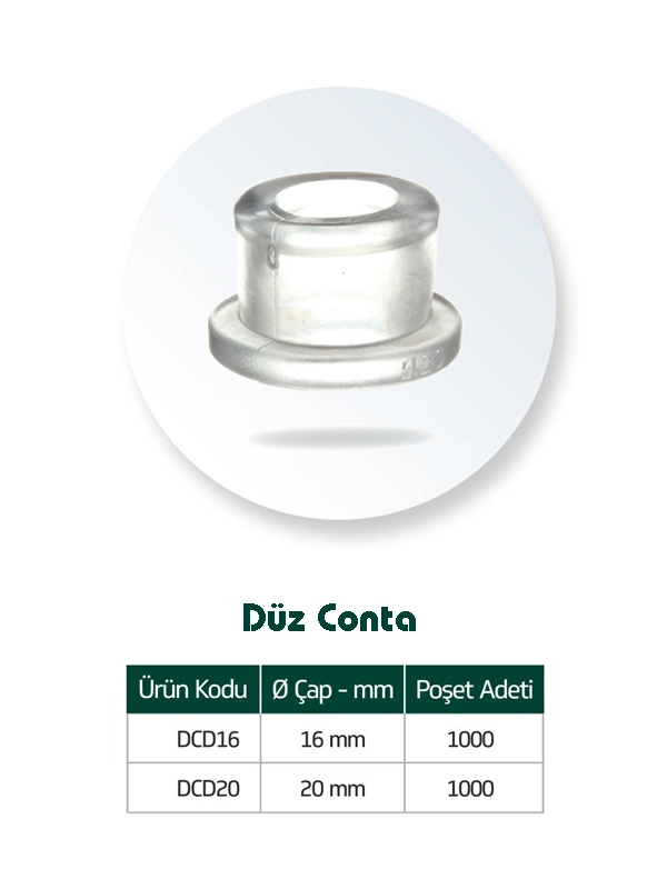 Kondrip Düz Conta Damlama Sulama Sızdırmazlık Contası