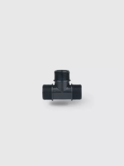 Poelsan TE Parça Erkek Dişli PVC Boru Bağlantısı